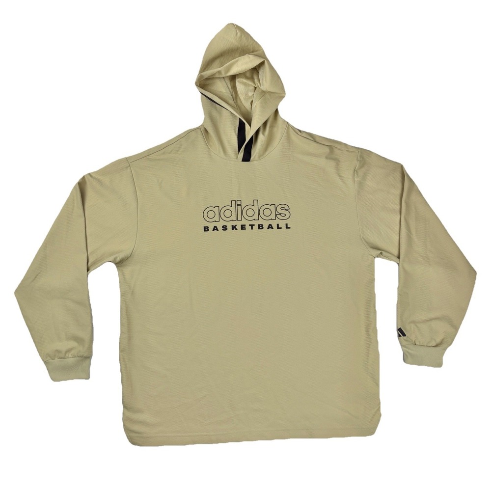 Adidas Basketball Hoodie Mens LT Large‎ Tall Yellow Performance Pullover